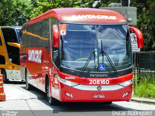 Viação Santa Cruz 208160 na cidade de São Paulo, São Paulo, Brasil, por Oscar Rodriguez . ID da foto: 4669263.