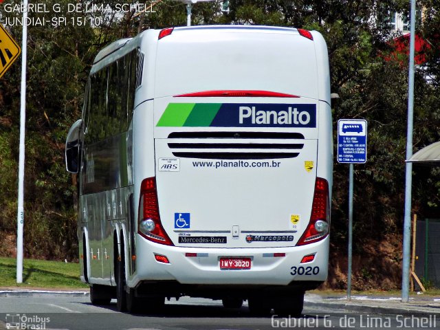 Planalto Transportes 3020 na cidade de Jundiaí, São Paulo, Brasil, por Gabriel Giacomin de Lima. ID da foto: 4671283.