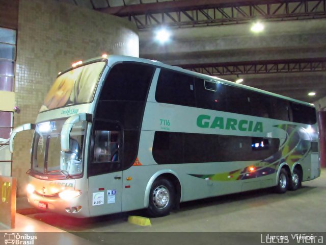 Viação Garcia 7116 na cidade de Apucarana, Paraná, Brasil, por Lucas Vieira. ID da foto: 4672308.