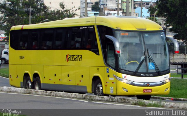 Kaissara - Viação Caiçara 15034 na cidade de Vitória, Espírito Santo, Brasil, por Saimom  Lima. ID da foto: 4671091.