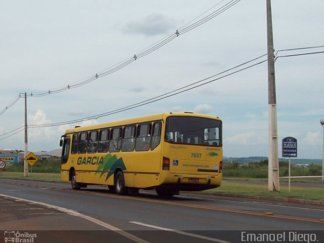 Viação Garcia 7637 na cidade de Arapongas, Paraná, Brasil, por Emanoel Diego.. ID da foto: 4676614.