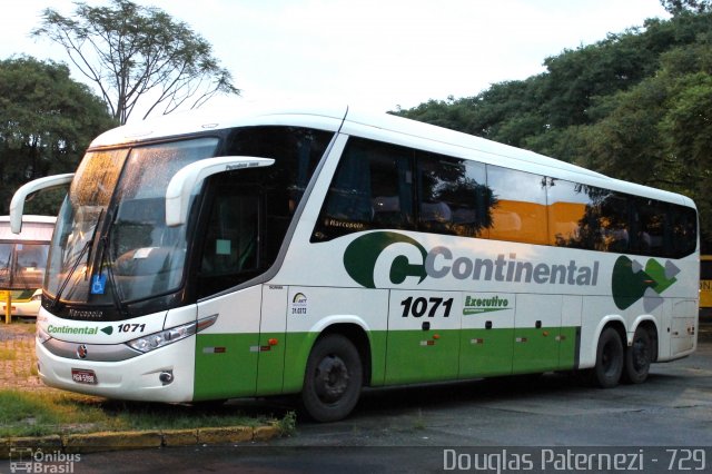 Viação Continental de Transportes 1071 na cidade de São Paulo, São Paulo, Brasil, por Douglas Paternezi. Número da foto: #4676789.