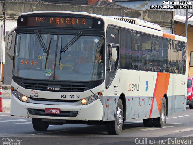 Evanil Transportes e Turismo RJ 132.114 na cidade de Rio de Janeiro, Rio de Janeiro, Brasil, por Guilherme Estevan. Número da foto: #4679715.