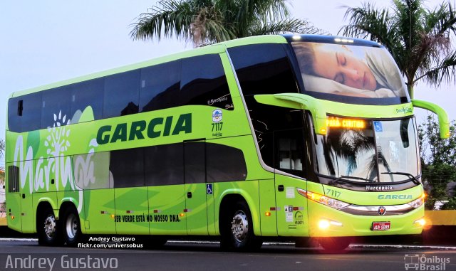 Viação Garcia 7117 na cidade de Londrina, Paraná, Brasil, por Andrey Gustavo. Número da foto: #4679841.