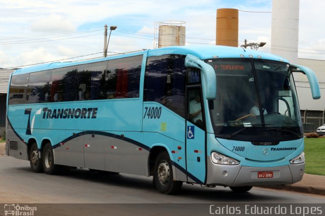 Transnorte - Transporte e Turismo Norte de Minas 74000 na cidade de Montes Claros, Minas Gerais, Brasil, por Carlos Eduardo Lopes. ID da foto: 4679495.