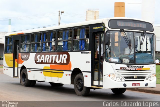 Saritur - Santa Rita Transporte Urbano e Rodoviário 0052 na cidade de Montes Claros, Minas Gerais, Brasil, por Carlos Eduardo Lopes. ID da foto: 4679455.