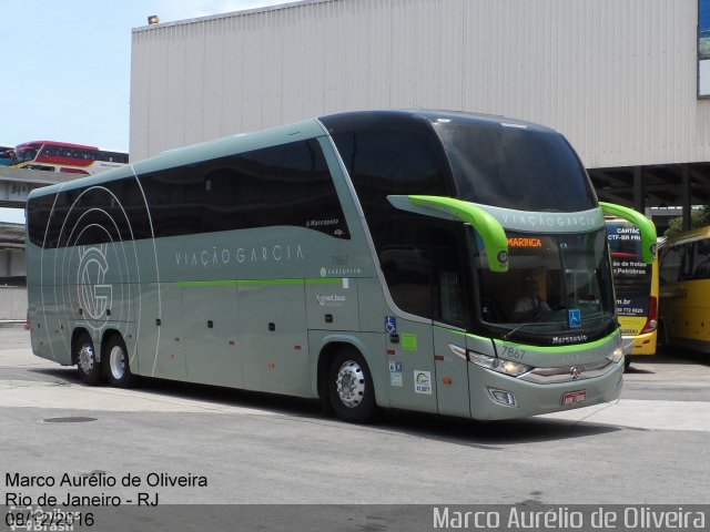 Viação Garcia 7867 na cidade de Rio de Janeiro, Rio de Janeiro, Brasil, por Marco Aurélio de Oliveira. ID da foto: 4680241.