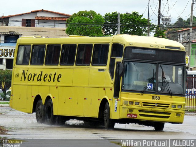Viação Nordeste 0160 na cidade de Natal, Rio Grande do Norte, Brasil, por Willian Pontual. Número da foto: #4680379.