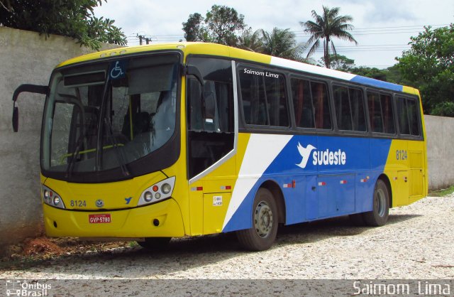 Viação Sudeste 8124 na cidade de Guarapari, Espírito Santo, Brasil, por Saimom  Lima. ID da foto: 4680698.