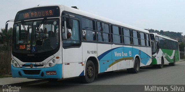 Auto Viação Vera Cruz - Belford Roxo RJ 112.063 na cidade de Belford Roxo, Rio de Janeiro, Brasil, por Matheus Silva. Número da foto: #4682589.