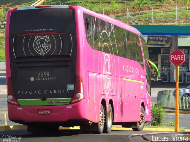 Viação Garcia 7259 na cidade de Bauru, São Paulo, Brasil, por Lucas Vieira. ID da foto: 4685752.