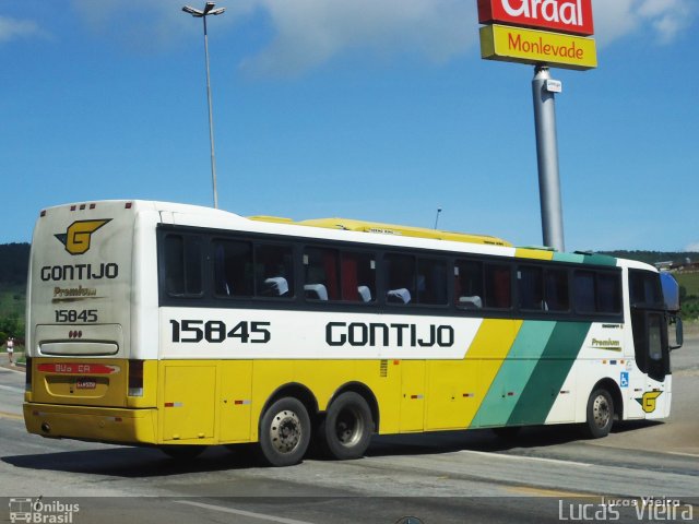 Empresa Gontijo de Transportes 15845 na cidade de João Monlevade, Minas Gerais, Brasil, por Lucas Vieira. ID da foto: 4685812.