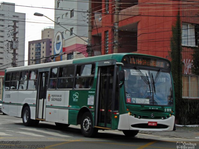 Via Sul Transportes Urbanos 5 1816 na cidade de São Paulo, São Paulo, Brasil, por Marcelo Santos. ID da foto: 4686301.