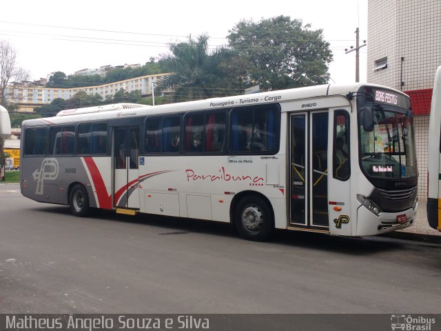 Paraibuna Transportes 16008 na cidade de Juiz de Fora, Minas Gerais, Brasil, por Matheus Ângelo Souza e Silva. ID da foto: 4686596.