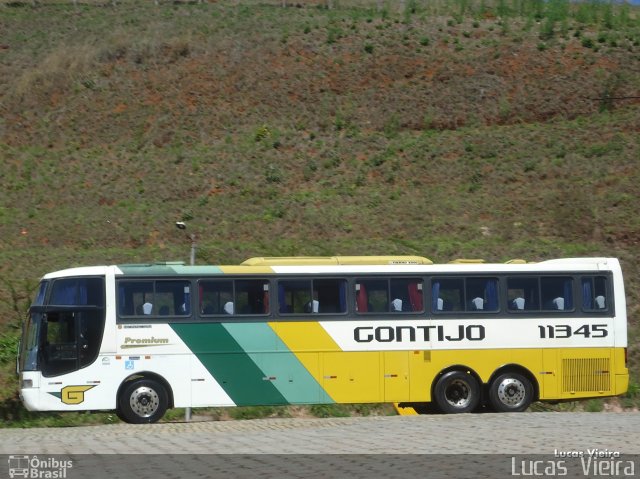 Empresa Gontijo de Transportes 11345 na cidade de João Monlevade, Minas Gerais, Brasil, por Lucas Vieira. ID da foto: 4685819.