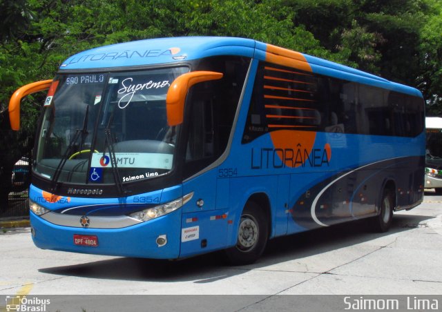 Litorânea Transportes Coletivos 5354 na cidade de São Paulo, São Paulo, Brasil, por Saimom  Lima. ID da foto: 4688207.