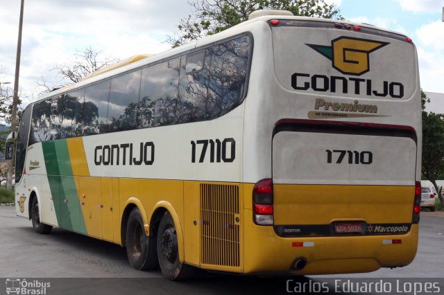 Empresa Gontijo de Transportes 17110 na cidade de Montes Claros, Minas Gerais, Brasil, por Carlos Eduardo Lopes. ID da foto: 4688187.