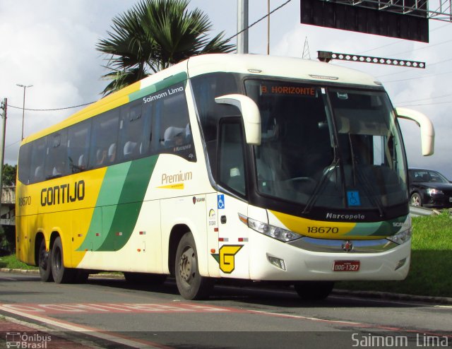 Empresa Gontijo de Transportes 18670 na cidade de Vitória, Espírito Santo, Brasil, por Saimom  Lima. Número da foto: #4688224.