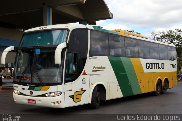 Empresa Gontijo de Transportes 17110 na cidade de Montes Claros, Minas Gerais, Brasil, por Carlos Eduardo Lopes. ID da foto: 4688183.