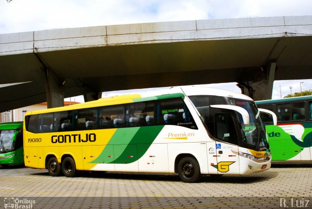 Empresa Gontijo de Transportes 19080 na cidade de Belo Horizonte, Minas Gerais, Brasil, por Ricardo Luiz. ID da foto: 4691609.