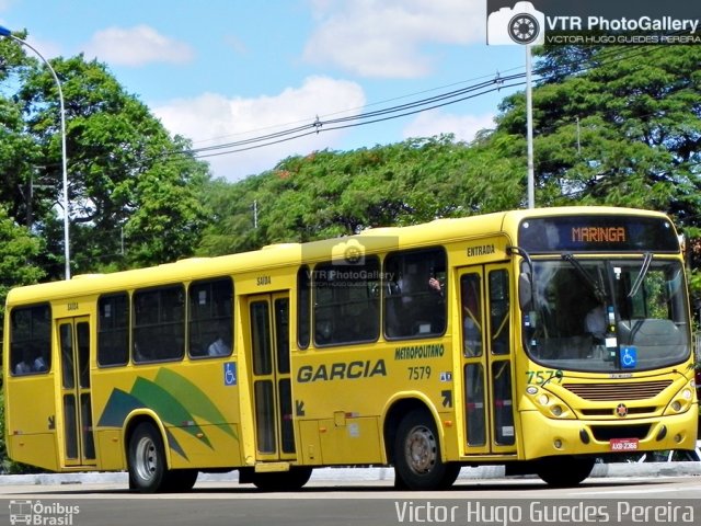 Viação Garcia 7579 na cidade de Maringá, Paraná, Brasil, por Victor Hugo Guedes Pereira. Número da foto: #4691720.