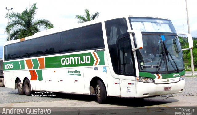 Empresa Gontijo de Transportes 11635 na cidade de Perdões, Minas Gerais, Brasil, por Andrey Gustavo. ID da foto: 4692614.