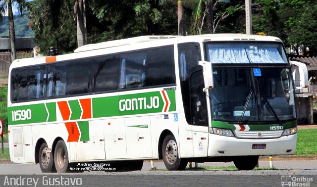 Empresa Gontijo de Transportes 11590 na cidade de Perdões, Minas Gerais, Brasil, por Andrey Gustavo. ID da foto: 4692424.