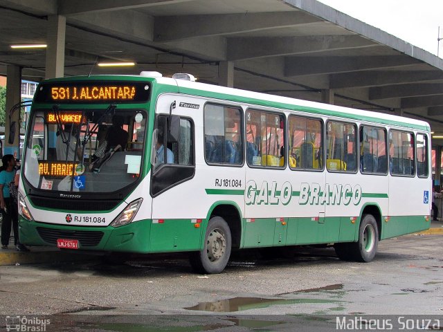 Viação Galo Branco RJ 181.084 na cidade de Niterói, Rio de Janeiro, Brasil, por Matheus Souza. Número da foto: #4692551.