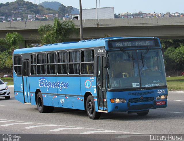 Biguaçu Transportes Coletivos Administração e Participação 424 na cidade de Florianópolis, Santa Catarina, Brasil, por Lucas  Furtado da Rosa. Número da foto: #4694666.