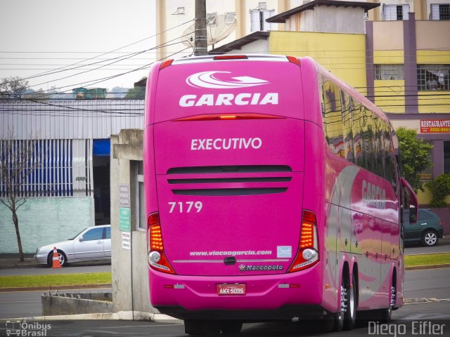 Viação Garcia 7179 na cidade de Londrina, Paraná, Brasil, por Diego Eifler. ID da foto: 4694509.