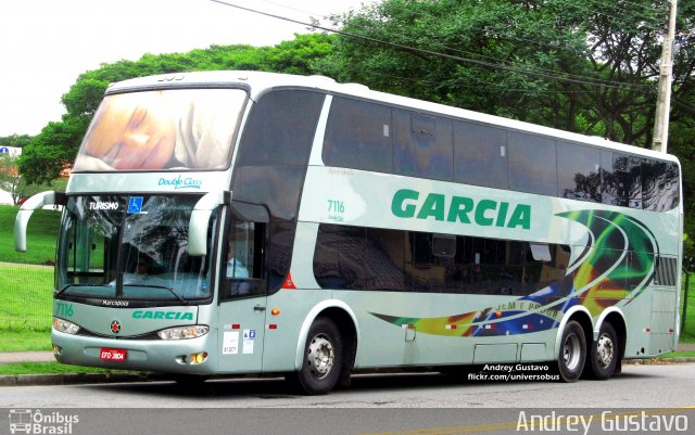 Viação Garcia 7116 na cidade de Curitiba, Paraná, Brasil, por Andrey Gustavo. ID da foto: 4694270.