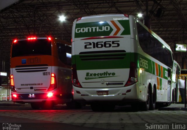 Empresa Gontijo de Transportes 21665 na cidade de Vitória, Espírito Santo, Brasil, por Saimom  Lima. Número da foto: #4694875.
