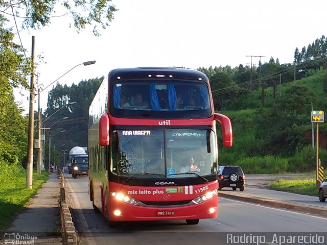UTIL - União Transporte Interestadual de Luxo 11502 na cidade de Conselheiro Lafaiete, Minas Gerais, Brasil, por Rodrigo  Aparecido. Número da foto: #4697805.