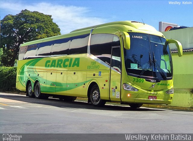 Viação Garcia 7309 na cidade de Sorocaba, São Paulo, Brasil, por Weslley Kelvin Batista. ID da foto: 4696338.