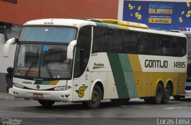 Empresa Gontijo de Transportes 14995 na cidade de Rio de Janeiro, Rio de Janeiro, Brasil, por Lucas Lima. ID da foto: 4698023.