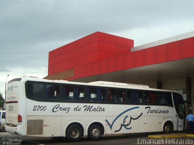 Viação Cruz de Malta Turismo 2700 na cidade de Ribeirão Preto, São Paulo, Brasil, por Emanuel Vitor  Felizardo. Número da foto: #4699791.
