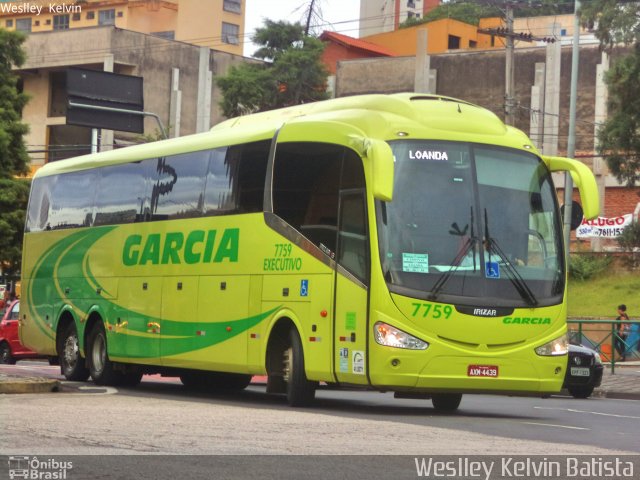 Viação Garcia 7759 na cidade de Sorocaba, São Paulo, Brasil, por Weslley Kelvin Batista. ID da foto: 4701324.