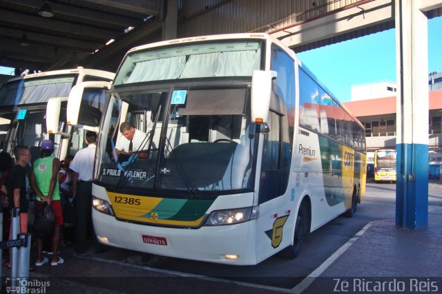 Empresa Gontijo de Transportes 12385 na cidade de Rio de Janeiro, Rio de Janeiro, Brasil, por Zé Ricardo Reis. ID da foto: 4701368.