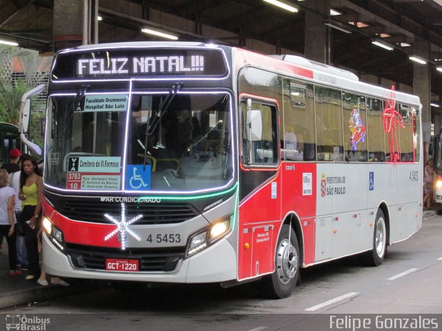 Allibus Transportes 4 5453 na cidade de São Paulo, São Paulo, Brasil, por Felipe Gonzales. Número da foto: #4705751.