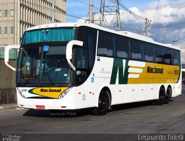 Viação Nacional 10535 na cidade de São Paulo, São Paulo, Brasil, por Leonardo Fidelli. Número da foto: #4703950.