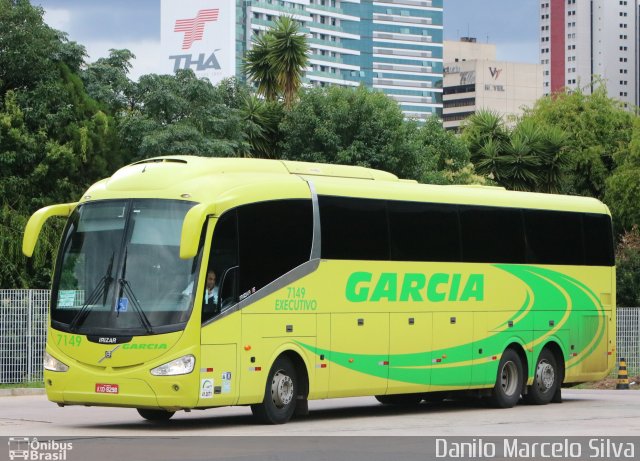 Viação Garcia 7149 na cidade de Curitiba, Paraná, Brasil, por Danilo Marcelo Silva. ID da foto: 4703251.