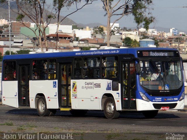 Capital do Agreste Transporte Urbano 1586 na cidade de Caruaru, Pernambuco, Brasil, por João Victor. ID da foto: 4705366.