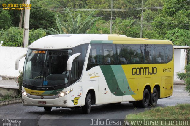 Empresa Gontijo de Transportes 18450 na cidade de Aracaju, Sergipe, Brasil, por Julio Cesar  Barbosa Martins. Número da foto: #4707900.