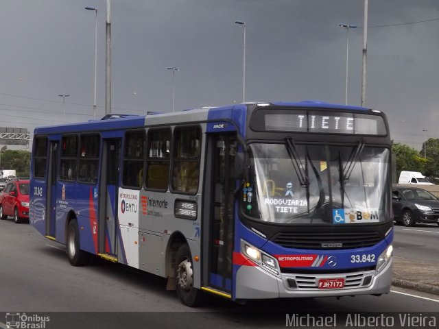 Guarulhos Transportes 33.842 na cidade de São Paulo, São Paulo, Brasil, por Michael  Alberto Vieira. ID da foto: 4706793.