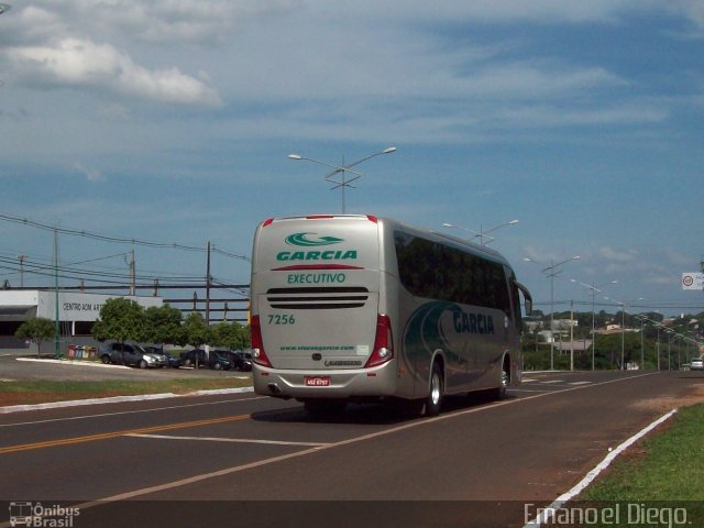 Viação Garcia 7256 na cidade de Mandaguari, Paraná, Brasil, por Emanoel Diego.. Número da foto: #4706385.
