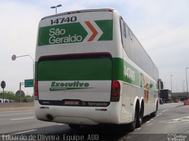 Cia. São Geraldo de Viação 14740 na cidade de São Paulo, São Paulo, Brasil, por Eduardo de Oliveira. Número da foto: #4707507.
