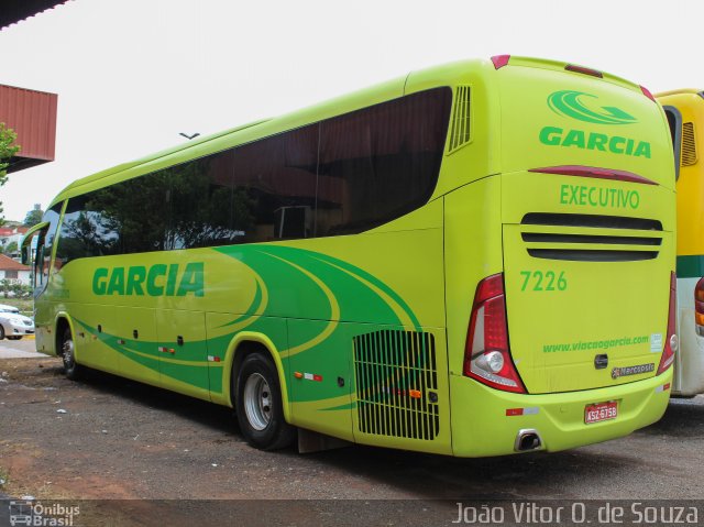 Viação Garcia 7226 na cidade de Bauru, São Paulo, Brasil, por João Vitor Oliveira de Souza. ID da foto: 4706982.