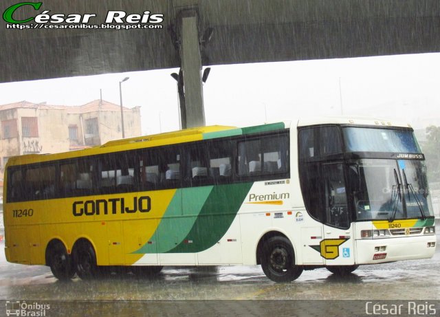 Empresa Gontijo de Transportes 11240 na cidade de Belo Horizonte, Minas Gerais, Brasil, por César Ônibus. ID da foto: 4707690.