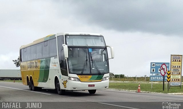 Empresa Gontijo de Transportes 12480 na cidade de Vitória da Conquista, Bahia, Brasil, por RAFAEL  JUNIO FONSECA. ID da foto: 4707567.