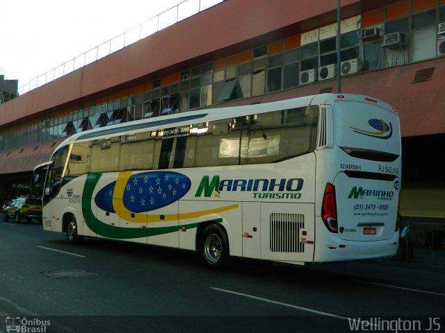 Marinho Transporte e Turismo RJ 542.016 na cidade de Rio de Janeiro, Rio de Janeiro, Brasil, por Wellington de Jesus Santos. Número da foto: #4709116.